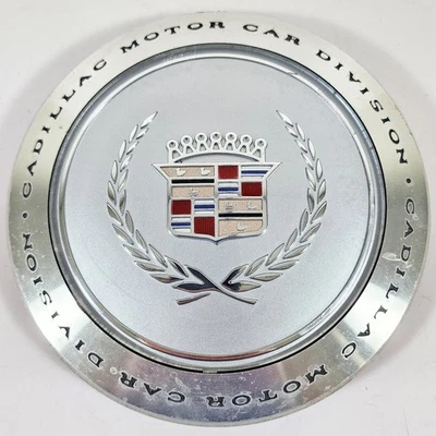 ONE 1989-1993 Cadillac Deville # 4502 Wheel Center Cap Silver Background 3545558 - Image 1 of 4