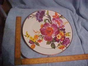 MacKenzie Childs weiß Blumenmarkt Emaille Teller Ladegerät 12 Zoll TOP - Bild 1 von 3