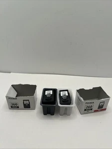 2 Genuine Canon Pixma Printer Ink Cartridge PG-260XL - Picture 1 of 3