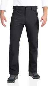 Men'S Lite Waterproof Windproof Fleece Lined Warm Hiking Ski Snow Pants Expandab - Picture 1 of 12