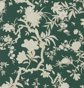RALPH LAUREN CURTAIN FABRIC DESIGN Tea House Floral 2.9 METRES GREEN OUTDOOR - Picture 1 of 7