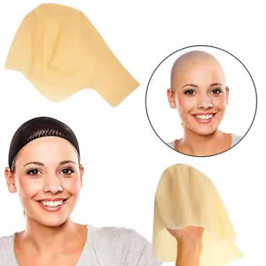 Kid Single Latex Bald Caps Head Wig Cap Thick Bald Cosplay Hat Fancy Dress Bst - Picture 1 of 9