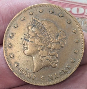 Liberty Head Composition Spiel Marke Gaming Token - Picture 1 of 3