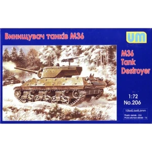 M36 tank destroyer UNIMODELS UM 206 Plastic scale models kit Scale 1:72 - Picture 1 of 24