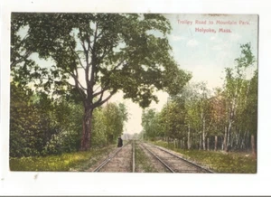 TROLLEY ROAD MOUNTAIN PARK HOLYOKE  NORTHAMPTON  MASSACHUSETTS MASS MA TRAIN RE - Picture 1 of 1