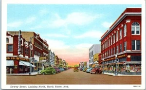 DEWEY STREET Szene NORTH PLATTE, Nebraska NE - Postkarte - Bild 1 von 2