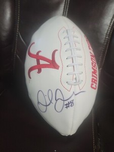 Julio Jones Autographed Alabama White Panel Football Signed Tampa Bay Buccaneers