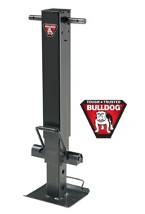 Bulldog 25,000 lbs Square Trailer Jack Drop Leg Sidewind 12.5" Lift Non Spring - Picture 1 of 2