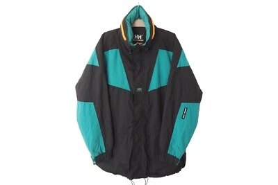 Vintage HELLY HANSEN Jacket Size XL ski style blue black outdoor 90s - Image 1 of 4