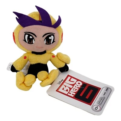 Disney Big Hero 6 Go Go Tomago 5.5" Peluche Juguete Amarillo Azul Cuelga Lindo Nuevo Foto 1 de 4