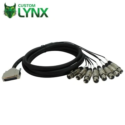 CUSTOM-LYNX Custom Lynx 25 PIN DSUB Loom DB25 auf 8 x Buchse XLR Stecker Stereo symmetrisches Audio