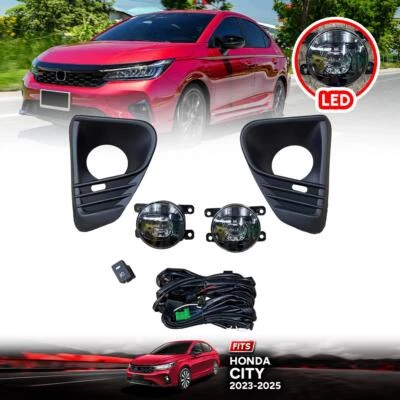 Juego de focos antiniebla LED para Honda City GN sedán FACELIFT 2023-25 cubierta negra Foto 1 de 4