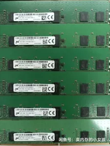 6 PCS Micron 1.2V 4GB DDR4 4GB 2400MHz PC4-19200 DIMM ECC Server RAM Memory 1Rx8 - Picture 1 of 2