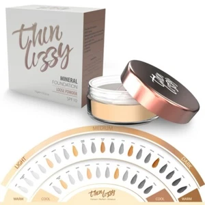 Thin Lizzy Mineral Foundation Loose Powder 15g SPF10 Choose Your Shade - Picture 1 of 9