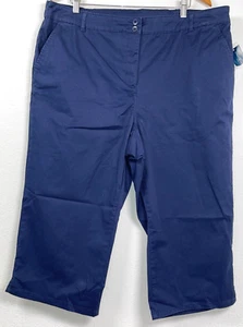 Karen Scott Capri Pants Plus Size 18W-20W Blue Comfort Waist NWT MSRP $44.50 - Picture 1 of 8