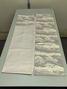 Kimono japonés vintage Fukuro Obi seda plata bordado caro 164,5 x 11,8 pulgadas - Imagen 1 de 23