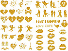 Golden Love Heart Kawaii Aesthetic Pastel Art Agenda Journal Planner Stationery 
