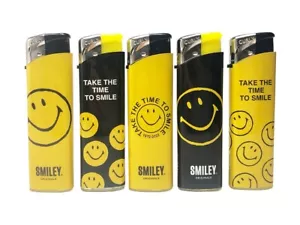 5 x Feuerzeug Gas Feuerzeuge Lighter Klut Motiv Lizenz Serie 50 Jahre Smiley - Bild 1 von 6