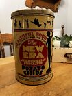 Vintage The New Era Potato Chips Tin By Nicolay Dancey 11.5 Inches Tall