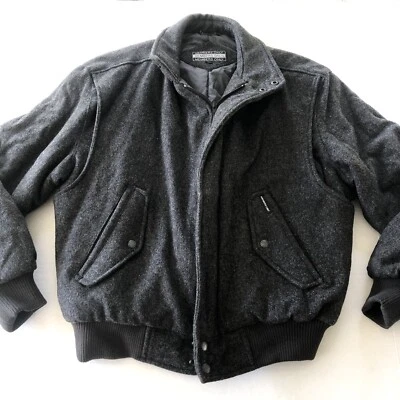 Members Only Gray Wool Full Zip Jacket Men’s Sz 44 Very Nice  - Image 1 of 4