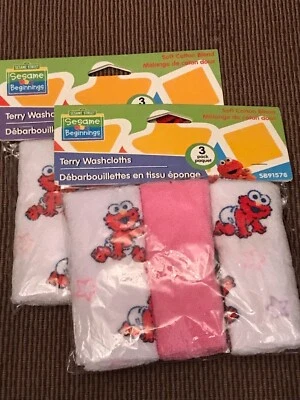 Paquete de 3 paños de felpa de algodón suave SESAME STREET Beginnings vendedor de EE. UU. Foto 1 de 2