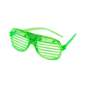 2 - 96 Gafas con Obturación LED Intermitentes Verdes Iluminadas Ranuradas Fiesta Brillo Venta al Mayor - Imagen 1 de 8