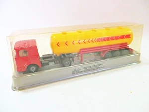 EFSI 'MAN TRACTOR UNIT & TANKER TRAILER LORRY'. RED/YELLOW 1:87/HO MIB/BOXED - Picture 1 of 5