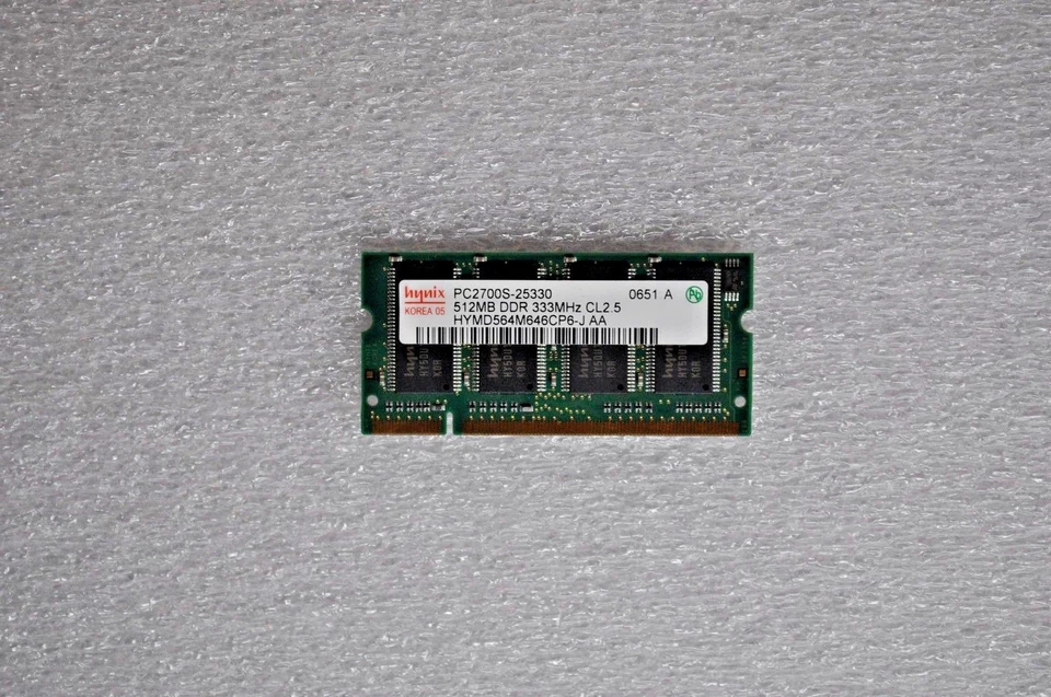 IBM Memory 512MB DDR 333MHZ PC2700S-25330 DIMM Memory Module Grade A 42J2739 - Image 1 of 3