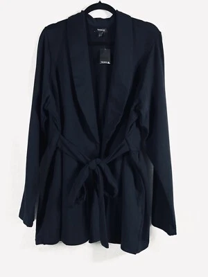 Chaqueta Torrid Para Mujer 3 US 3X Negra Blazer Corbata Cintura Tejida Elastizada Nueva Foto 1 de 4