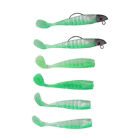6Pcs Fishing Bait Soft Premium Durable Silicone Eco Friendly 3D Eyes Lifelik GH~