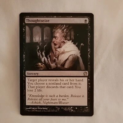 MTG Magic the Gathering Thoughtseize (107/260) Theros Never Played - Image 1 of 2
