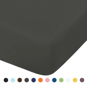 Microfiber Fitted Crib Sheet Breathable 1 Piece 28 x 52 Inches Toddler Sheet - Picture 1 of 16