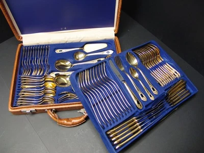 SBS Solingen 70-teilig Besteck TOSCANA de Luxe 1280L mit 24 Karat Goldauflage - Bild 1 von 4