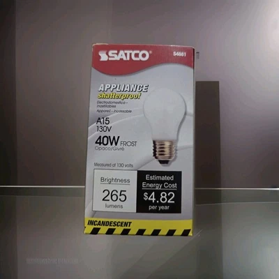 One A15 SATCO 40W Bombilla Electrodomésticos Cera Derrete Aceites Esenciales S3810 Transparente Foto 1 de 4