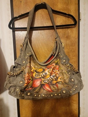 Винтажная кожаная сумка Isabella Fiore Y2k WILD CHILD с сумкой от пыли и кошельком как есть!!! - Изображение 1 из 4