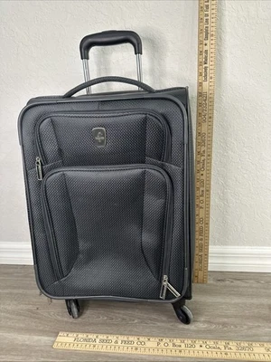 Bolsa Atlantic 4 rodas mala preta laptop compartimento preto - Imagem 1 de 4