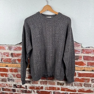 Suéter Haggar Vintage Talla XL Marrón Mezcla de Algodón Tejido Texturizado Cuello Redondo Clásico Foto 1 de 4