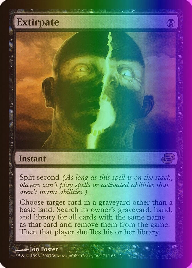 MTG Magic the Gathering Extirpate (71/168) Planar Chaos MP FOIL - Image 1 of 1