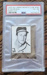 STAN MUSIAL 1955 All American Sports Club #287 PSA 4++ Looks Nm/Mt - Picture 1 of 2