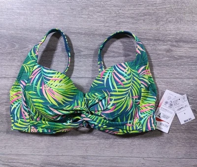 Lands End 游泳上衣女式 8 码扭曲前钢圈比基尼上衣湖泊泳池 — 第 1/4 张图片