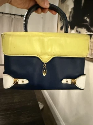 Bolso Caja Marbett Vintage Cuero Negro Enmarcado, Retro Años 50/60 Foto 1 de 4