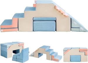 Asweets 4 in 1 Foam Climbing Blocks for Toddlers Indoor Soft Climb  - Picture 1 of 5