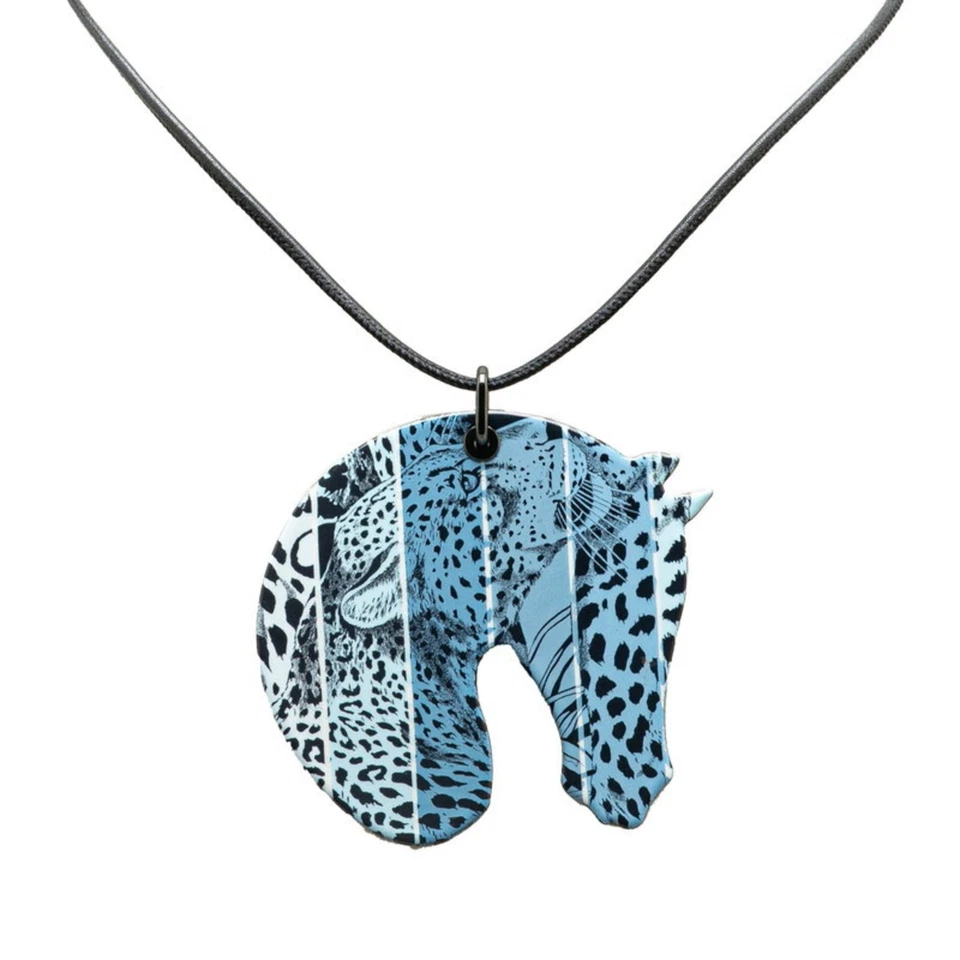 Collar Hermes Tattersall GM Jungle Love Arco Iris Azul Negro Plástico... GZl1ad8n Foto 1 de 1