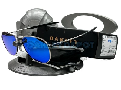 ✅🕶️ OAKLEY CONTRAIL 004147 SATIN CHROME/PRIZM SAPPHIRE SUNGLASSES (184) - Image 1 of 4