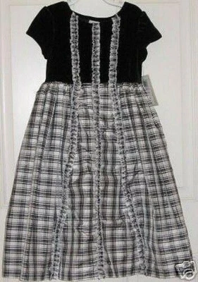 Vestido Marmellata Niñas Fiesta Vacaciones Especial Navidad Iglesia Negro Blanco Talla 6 Foto 1 de 4