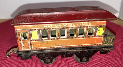 Coche de observación American Flyer calibre O 1930 Nation Wide Lines todo original Foto 1 de 4
