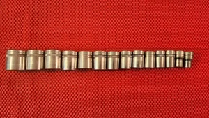 14 STÜCK VINTAGE INDESTRO SUPER, SAE, 1/2 ZOLL STECKSCHLÜSSELSATZ HERGESTELLT IN DEN USA - Bild 1 von 7