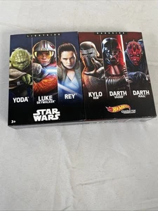 2018 Star Wars Hot Wheels Light Side vs. Dark Side Character Car Bundle X6 NIB - Picture 1 of 9