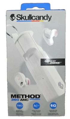 Skullcandy Method 360 ANC Wireless Earbuds Earphones Sound by Bose White NEW - Image 1 of 4