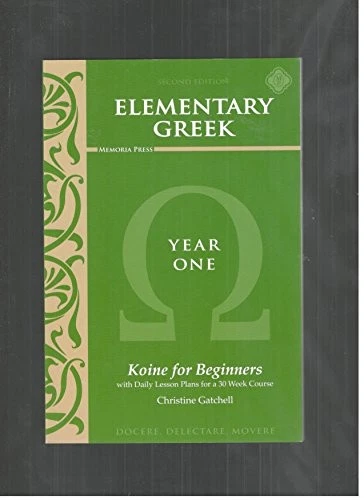 ELEMENTARY GREEK: YEAR 1 TEXTBOOK, SECOND EDITION By Christine Gatchell *VG+* - Image 1 of 1